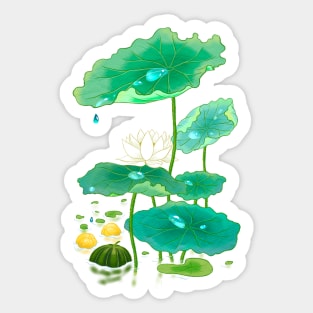 Minhwa: Lotus and Summer Fruits F Type Sticker